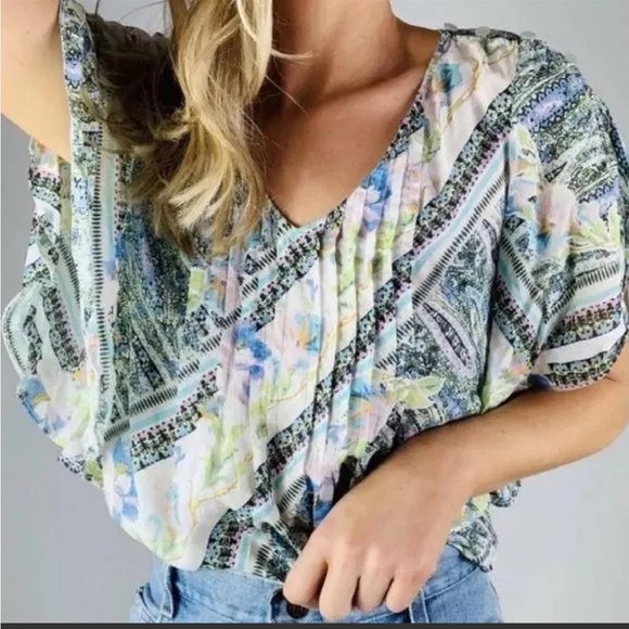Anthropologie Maeve Maya Flutter Sleeve Blouse 4 - Picture 1 of 8